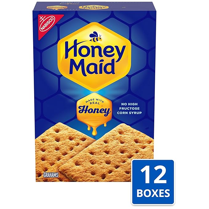 HONEY MAID Graham Crackers, Lunch Snacks, Bulk Snacks, 12 - 14.4 oz Boxes