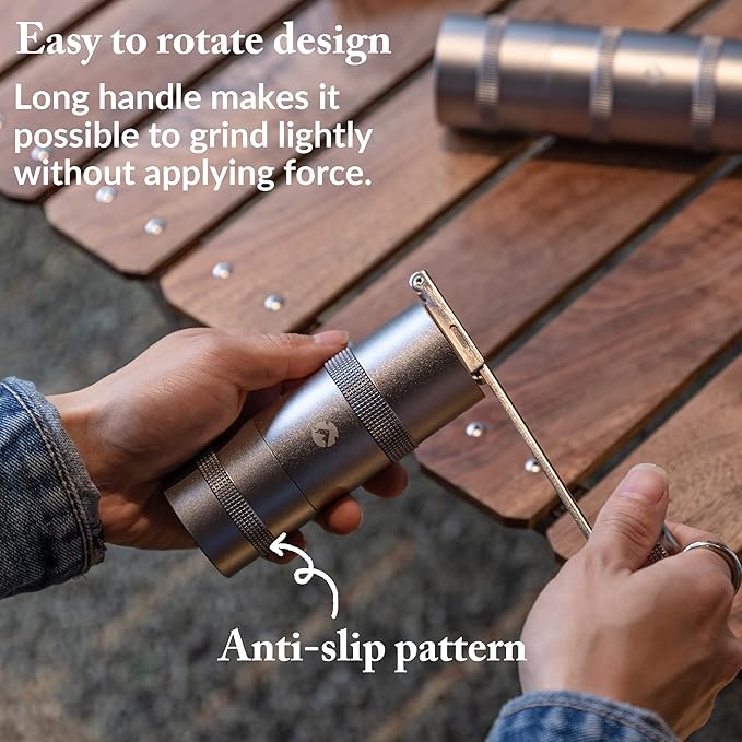 CAMPINGMOON Manual Coffee Grinder Coffee Mill Camping Stainless Steel Portable Small CC-115