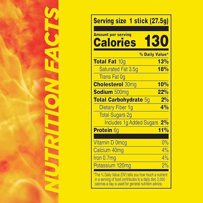 Slim Jim Giant Smoked Meat Sticks, Nacho Flavor, 6g Protein Per Stick, 0.97 oz. (24 Count)