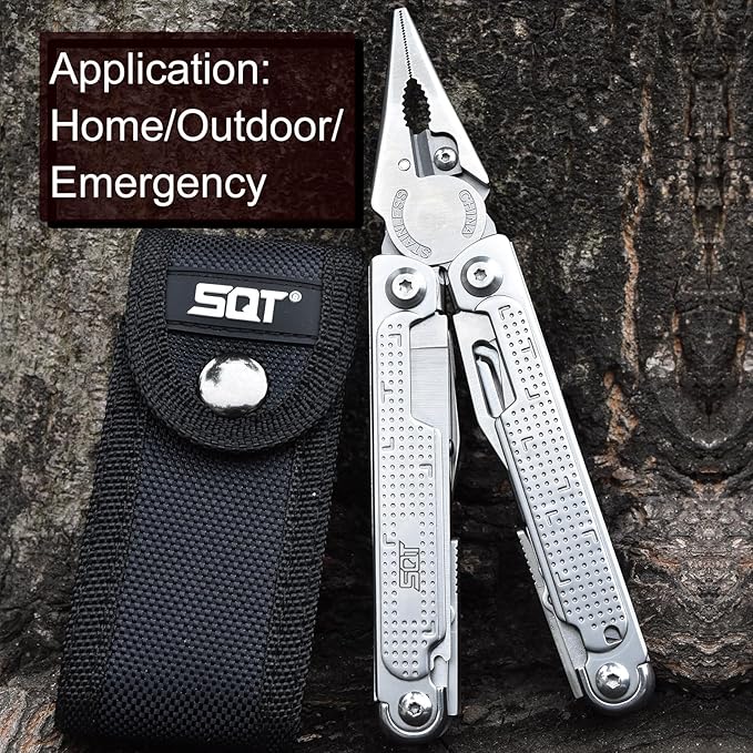 SQT2048 20-in-1 Multitool, Foldable & Self-Locking, Professional Tool for DIY, Home Repairs, Outdoor Camping – Must-Have Gifts for Men, Compact, Durable, All-in-One Tool for Every Task