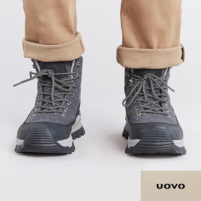 UOVO Men’s Winter Boot, Waterproof Leather