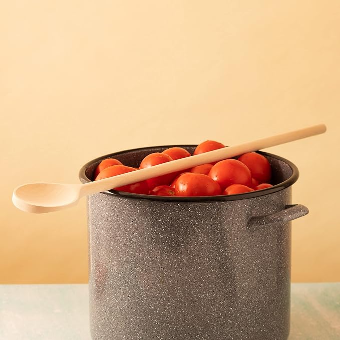 Mr.Woodware Wooden Kitchen Utensils- 24 Inch Long Handle Beech Wood Wok Spatula and Cooking Spoon - 2 in 1 Wooden Cooking Utensils Set for Mixing in Big Stock Pots Cauldron (Spoon)