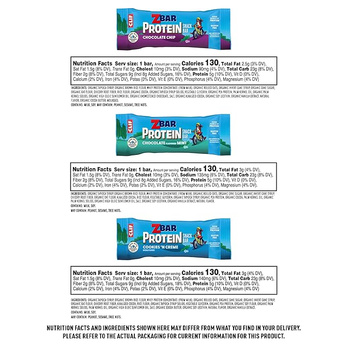 Zbar and Zbar Protein - Variety Pack - Made with Organic Oats - Non-GMO - Soft-Baked Energy Snack Bars and Crispy Protein Bars (16 Pack)