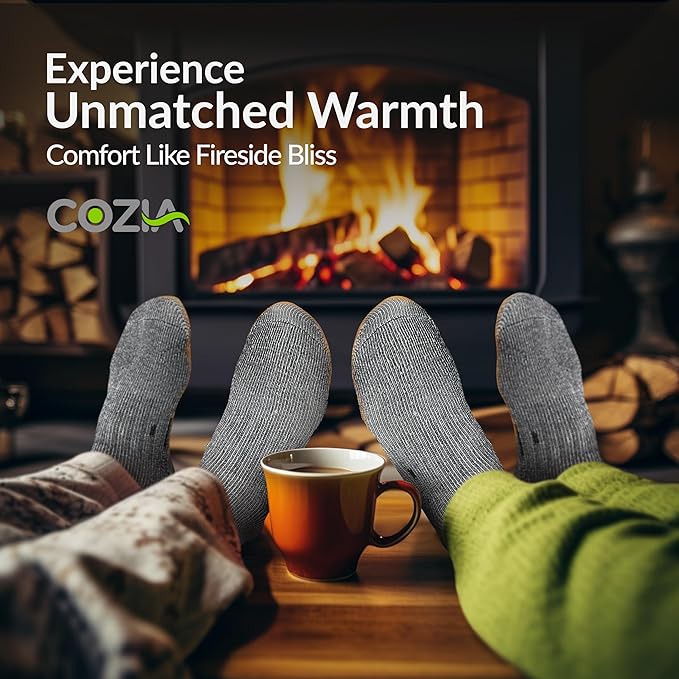Merino Wool Socks Casual Warm Socks for Winter Cozy Boot Socks for Men & Women
