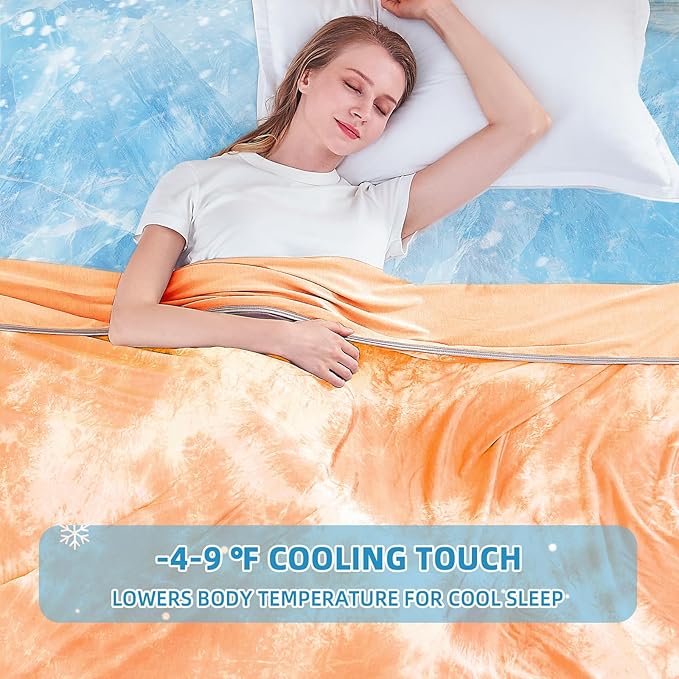 inhand Cooling Blanket Queen Size (90"x90"), Cooling Blankets for Hot Sleepers, Absorbs Heat to Keep Adults Cool for Summer Nights Sweats, Thin Cold Lightweight Blanket for Couch Bed, All Season Use