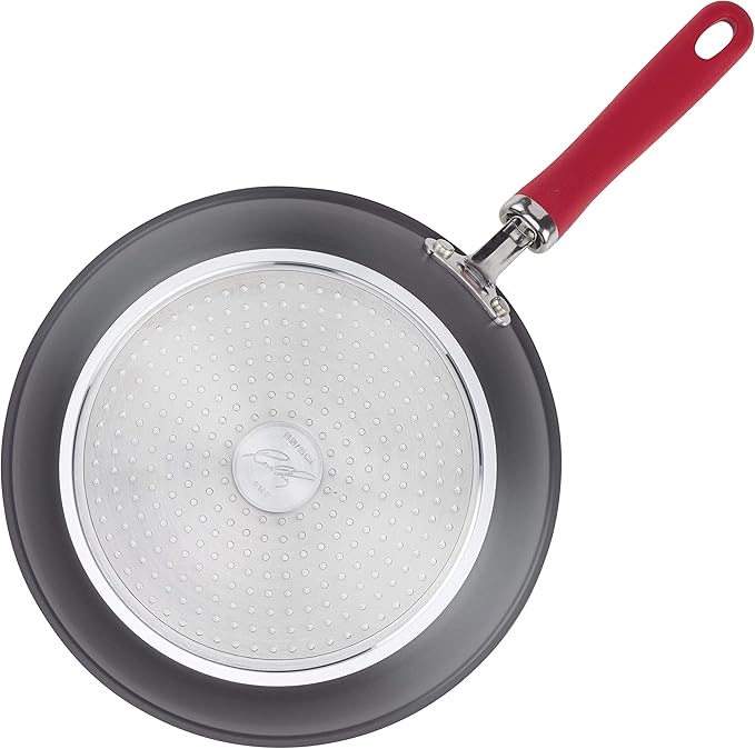 Rachael Ray Create Delicious Deep Hard Anodized Nonstick Frying Pan / Fry Pan / Hard Anodized Skillet - 10.25 Inch, Gray