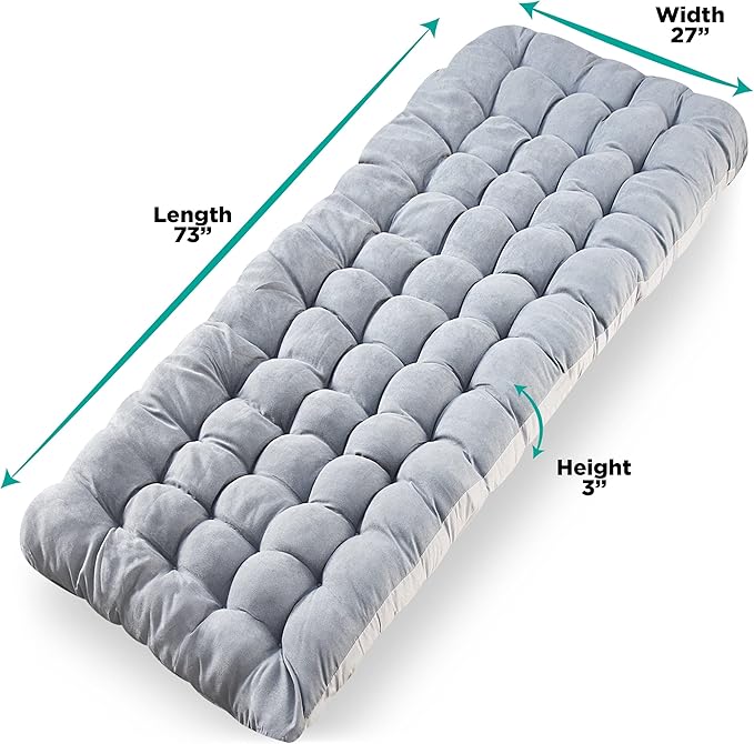 Zone Tech Camping Cot Mattress Pad Premium Quality Outdoor Comfortable Thicker Cotton Sleeping Cot Lightweight Waterproof Bottom Pad Mattress for Adult, Kid