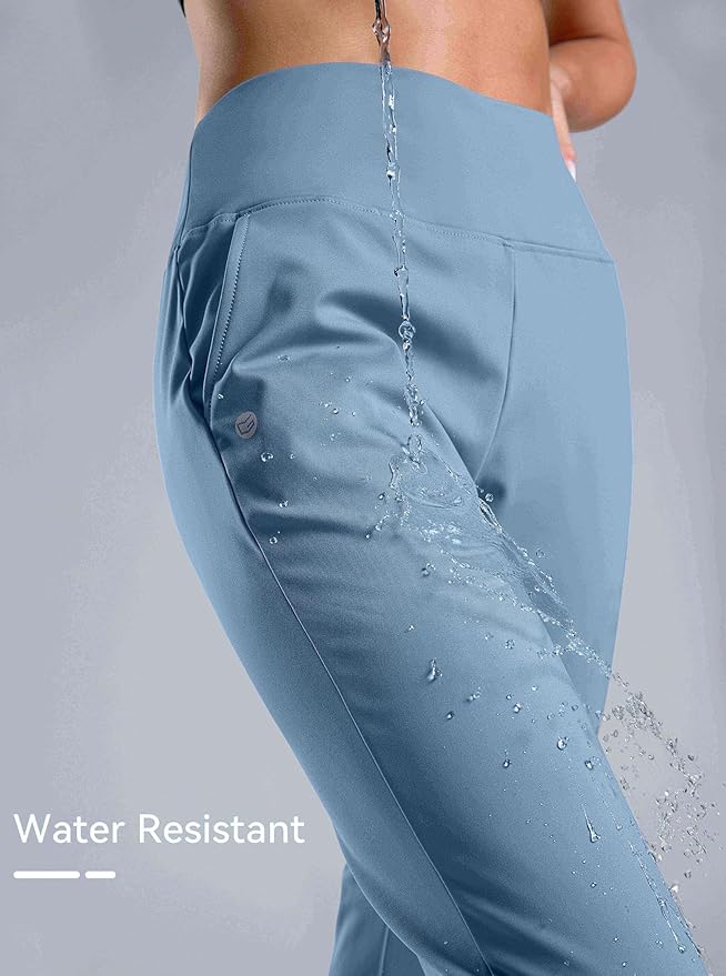 G Gradual Women's Fleece Lined Joggers High Waisted Water Resistant Thermal Hiking Pants Cold Weather Sweatpants with Pockets