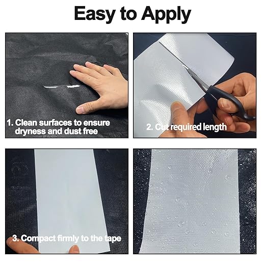 Waterproof Repair Tape for Awning, 5IN x 20FT Outdoor Canvas Tarp Repair Tape, Tent, Boat Covers, Canopy, Sail Tape, Tear Repair Patch Kit, Heavy Duty UVproof, White