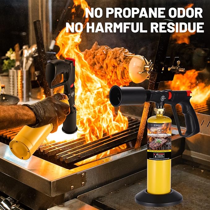 14.1oz MAPP Gas 3 Packs Kit 99.99% High Purity Equal to MAPP Gas Hotter than Propane No Odor Cooking Searing Camping Gas to Broil Sous Vide for Welding Brazing Soldering Propane Torch Head
