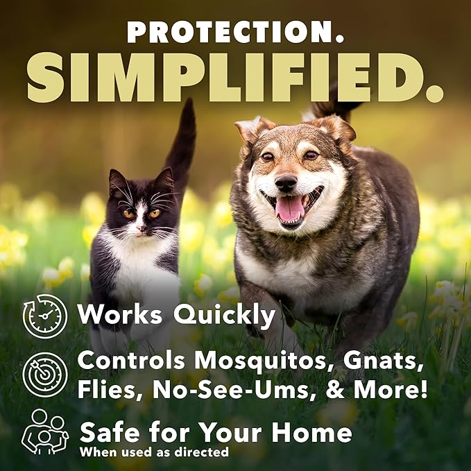Pet Safe Mosquito Repellent, DEET-Free Travel Size Mosquito Spray for Dogs & Outdoor Use, 16 oz (475mL)