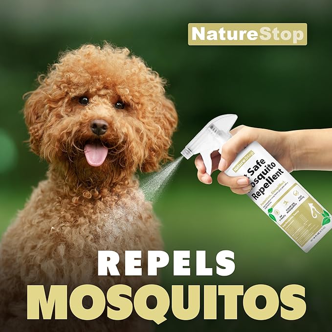 Pet Safe Mosquito Repellent, DEET-Free Travel Size Mosquito Spray for Dogs & Outdoor Use, 16 oz (475mL)