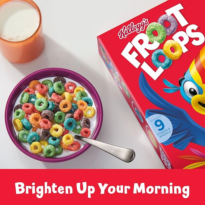 Kellogg's Cold Breakfast Cereal, Bulk Pantry Staples, Kids Snacks, Variety Pack (4 Boxes)