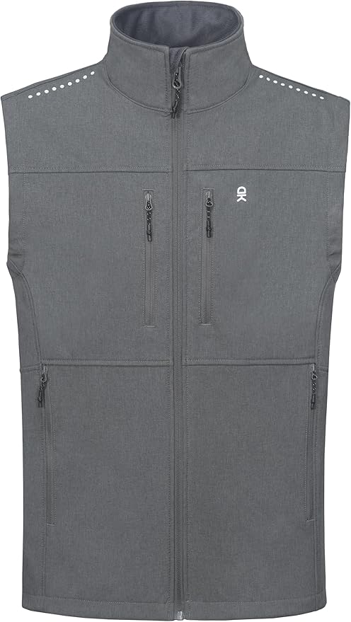Little Donkey Andy Men's Golf Vest Warm Fleece Lining Hiking Vests Zip Up Sleeveless Outerwear Jacket