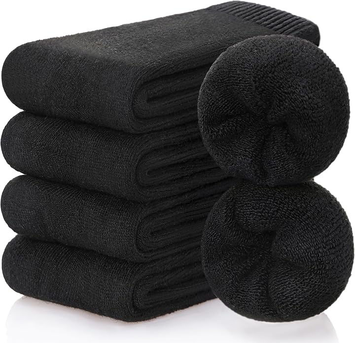 FNOVCO Wool Socks for Women Winter Warm Hiking Boot Thick Thermal Cozy Crew Socks 5 Pairs