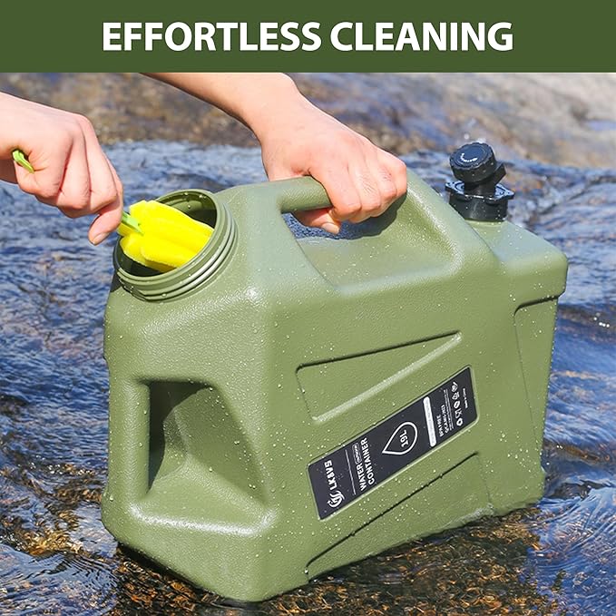 5 Gallon Water Jug with Spigot โ BPA-Free Camping Water Container, Leak-Proof Water Storage Tank, Portable Overlanding Gear for Outdoors, Hiking, Emergency, BBQ & Home Use