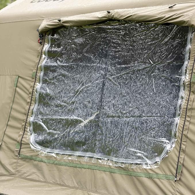 Coody | Rbm Outdoors Koala/Hub/Octopus Inflatable Tents for Camping with Stove Jack, 2/8/10 Person Luxury Canvas Blow Up Tent, 2 Room, Easy Setup Casa de Campaña, Large Inflatable House with Pump