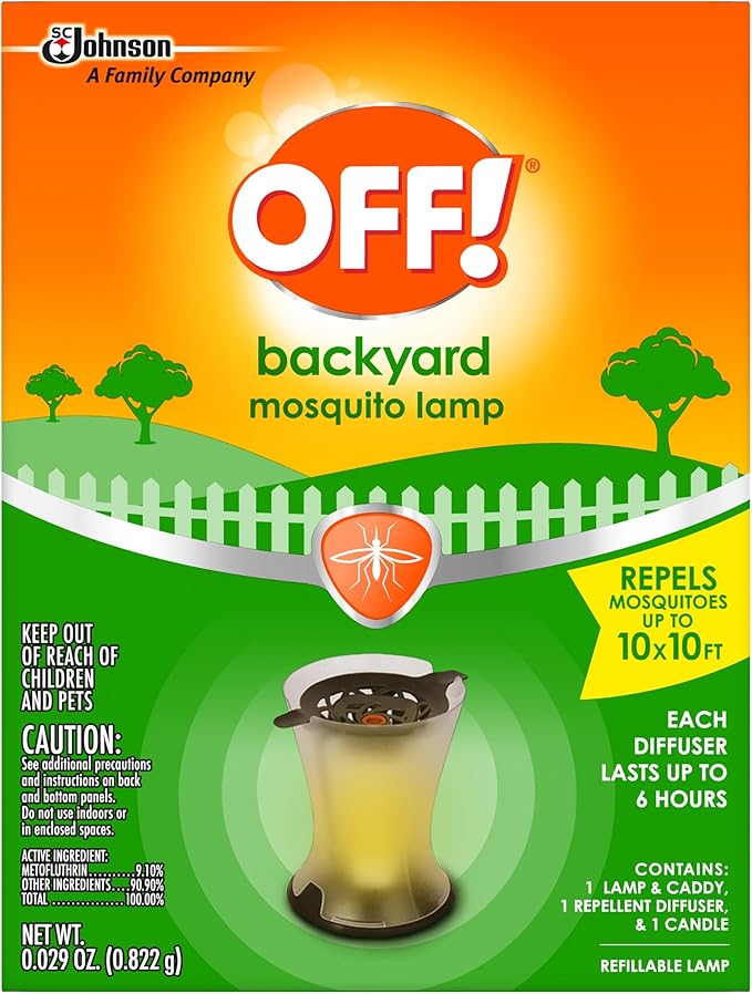 OFF! Backyard Mosquito Repellent Lamp Refills, Contains two Candle Diffuser Refills, (Pack of 2)