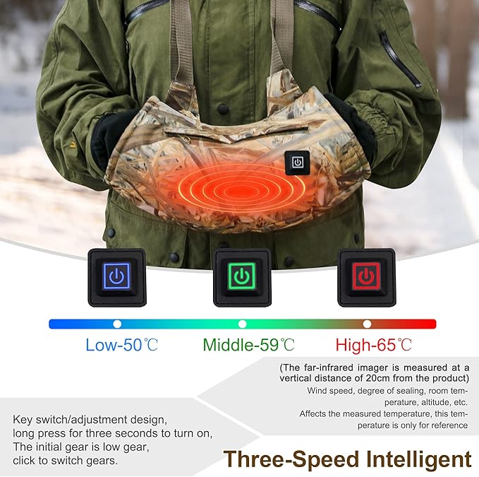 Heated Hand Muff, Electric Heating Hand Warmer Pouch, Suitable for Outdoor Hunting, Sports, Photography, Golf, Football in Cold Winter Keep Warmth (Batteries no Including)