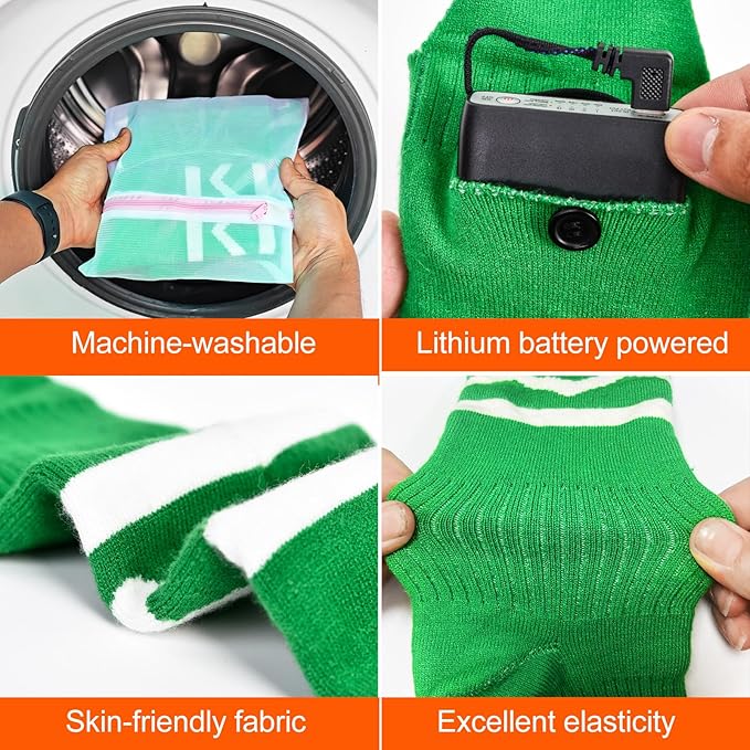 Heated Socks for Men Women with App Control, 8000mAh Battery Rechargeable, Electric Heating Warm Socks,360° Heating Warmth, Heated Toe Design, Foot Warmer for Skiing,Hiking, Hunting