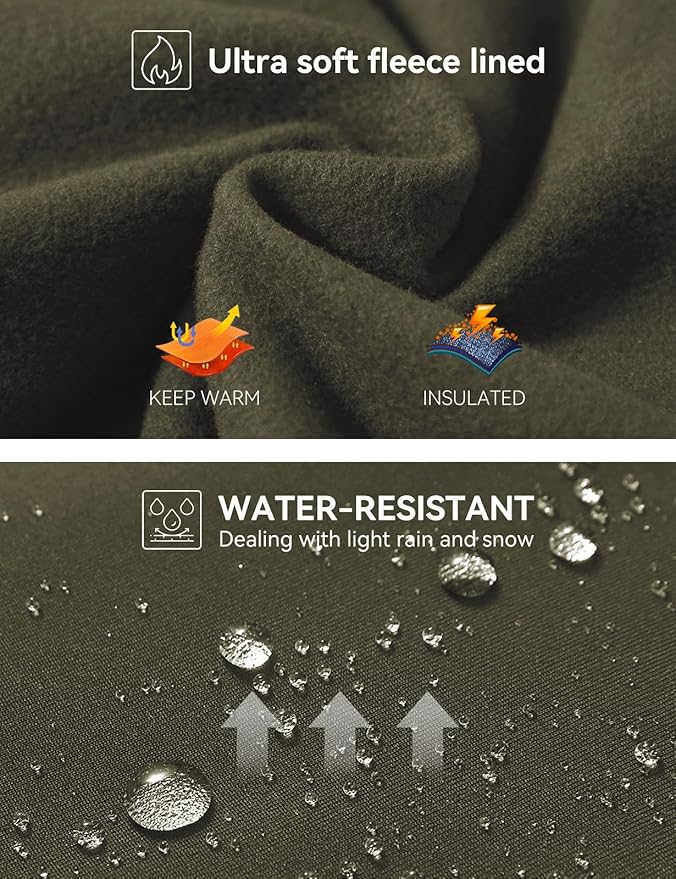 baleaf Women's Fleece Lined Leggings Water Resistant Thermal Winter Warm Tights High Waisted with Pockets Running Gear