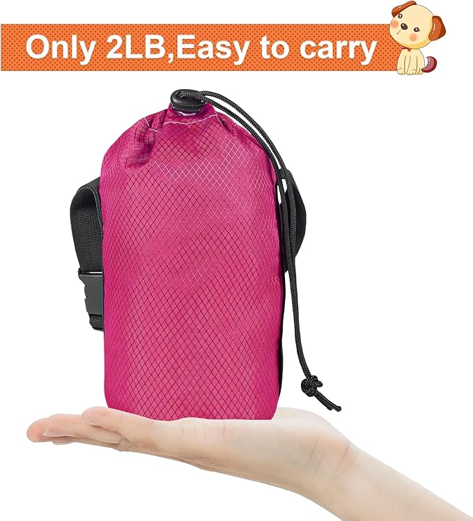 XiaZ Dog Tie Out Cable for Camping, 100ft Portable Overhead Trolley System for Dogs up to 200lbs,Dog Lead for Yard, Camping, Parks, Outdoor Events,5 min Set-up