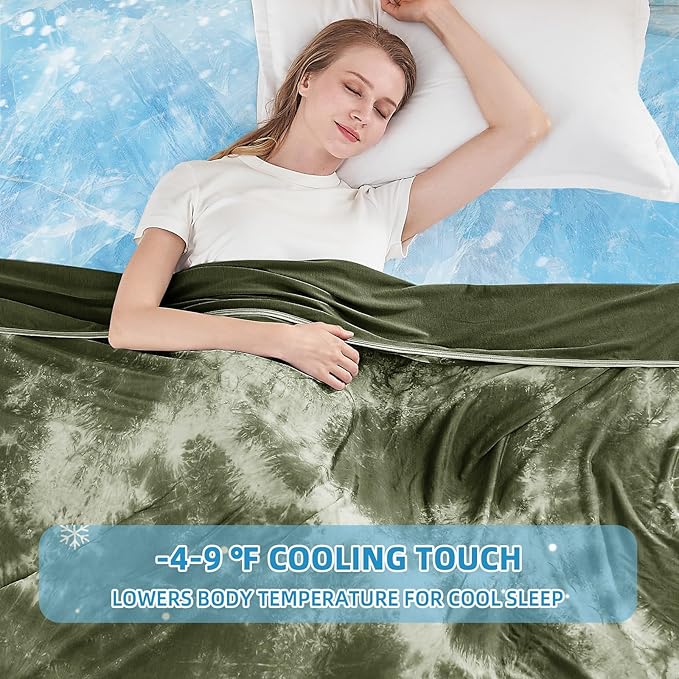 inhand Cooling Blanket Twin Size (60"x80"), Cooling Blankets for Hot Sleepers, Absorbs Heat to Keep Adults Cool for Summer Nights Sweats, Thin Cold Lightweight Blanket for Couch Bed, All Season Use