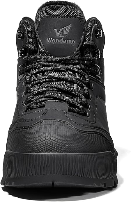 Wondamo Men's Waterproof Snow Boots Insulated Toe Cap Cold Weather Shoes Non-slip Lightweight Winter Boots