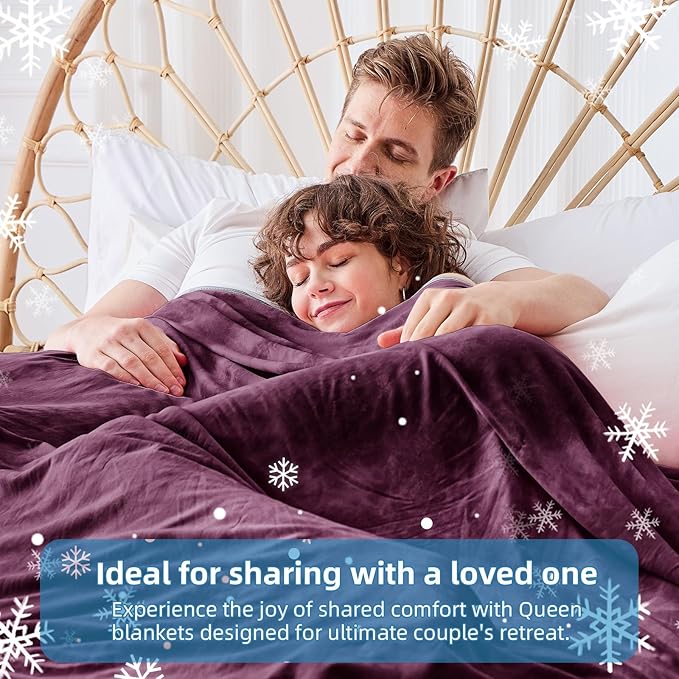 inhand Cooling Blanket Queen Size (90"x90"), Cooling Blankets for Hot Sleepers, Absorbs Heat to Keep Adults Cool for Summer Nights Sweats, Thin Cold Lightweight Blanket for Couch Bed, All Season Use