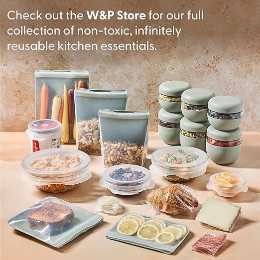 W&P Porter Stainless Steel Utensils with Silicone Carrying Case | Terrazzo Charcoal | Spoon, Fork & Knife for Meals on the Go | Portable and Compact Set