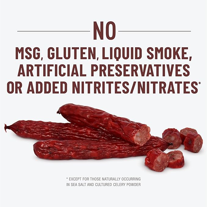 Duke's Pork Hot & Spicy Smoked Shorty Sausages, 7g Protein Per Serving, 2.5 oz. Snack Bags (Pack of 7)