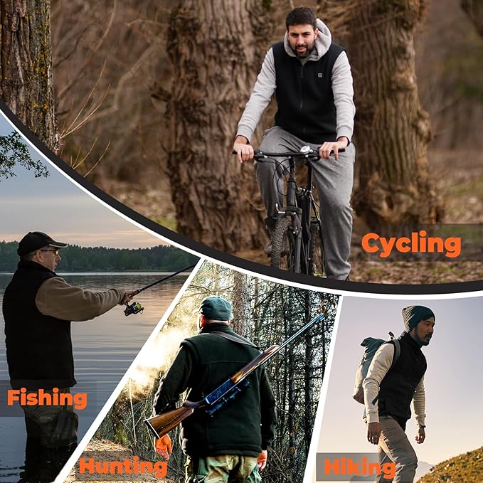 Heated Vest for Men and Women, Fleece Heated Jackets for Men and Women (Battery Pack Included)