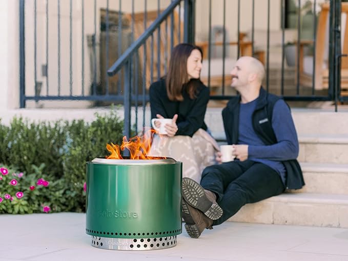 Solo Stove Bonfire 2.0 with Stand, 19.5 Inch Smokeless Fire Pit with Removable Ash Pan - Portable Outdoor Fire Pit - Stainless Steel Wood Burning Fireplace, Ideal for 4-6 People, 21.75 lbs, Cascade