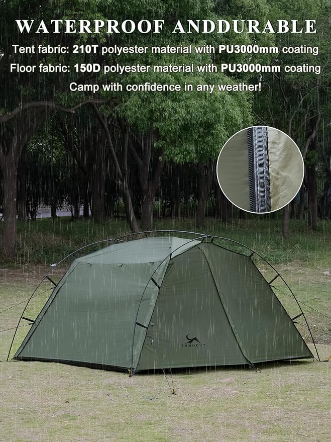 SML TOMOUNT 4 Person Tent for Camping Cabin Tent with Vestibule Lightweight Easy Set Up PU3000mm Waterproof 3 Season Outdoor Tent for Hiking Backpacking Motorcycle