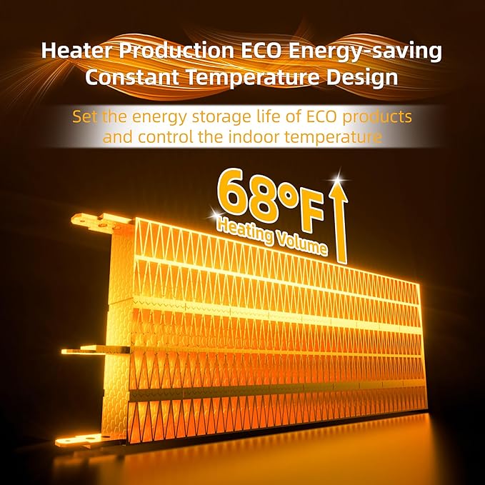 Comfort Portable Quart Infrared Heater for Indoor Use Realsmart 1500 W 3 Heating Mode LCD Display Remote Control Overheat Tip Over Protection Safe Electric Heaters for Large Rooms