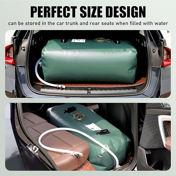 Drinking Water Storage Container,100 Gallon Portable Water Storage Bladder, RV Foldable Water Tank, Can Be Used For Storing Drinking Water, Camping, Traveling, Wilderness Survival Patrols, Etc.