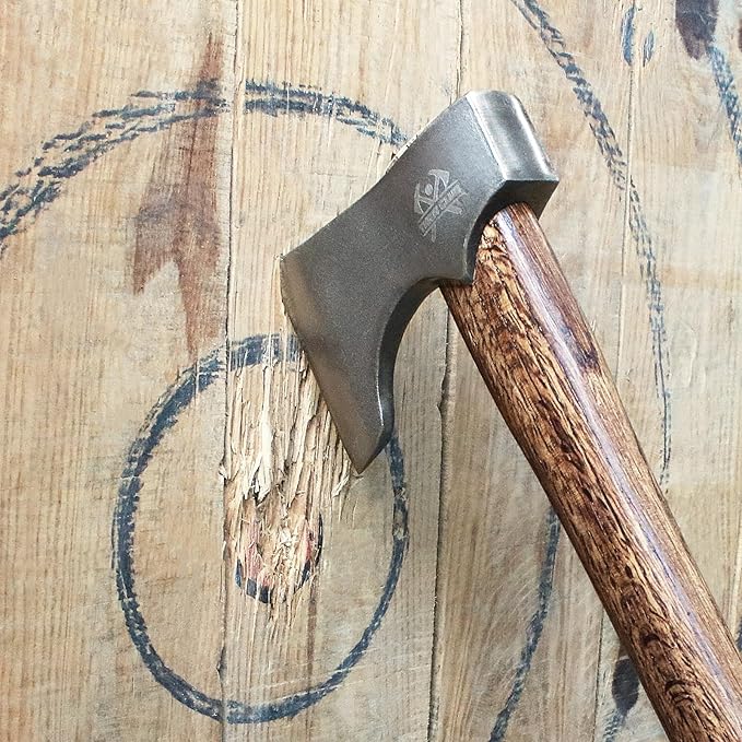 Competition Throwing Axe, 16.5" Throwing Axes with 1065 High Carbon Steel & Wooden Handle, Perfect for Axe Throwing Game, Competition and Recreation, Gift for Men
