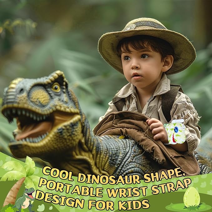 Walkie Talkies for Kids 2 Packs, Kids Toys for Boys Girls Aged 3 to 8 Years Old for Outdoor Adventure, Camping, Halloween, Christmas, Birthday Gifts (Green, Dinosaur)