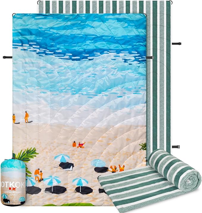 Hooded Outdoor Blanket,Camping Blanket Waterproof,Windproof Portable Warm for Stadium,Sports,Picnic,Car,Pets,56x75in