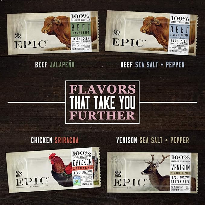 EPIC Uncured Bacon Protein Bars, Paleo Friendly, 12 ct, 1.5 oz Bars