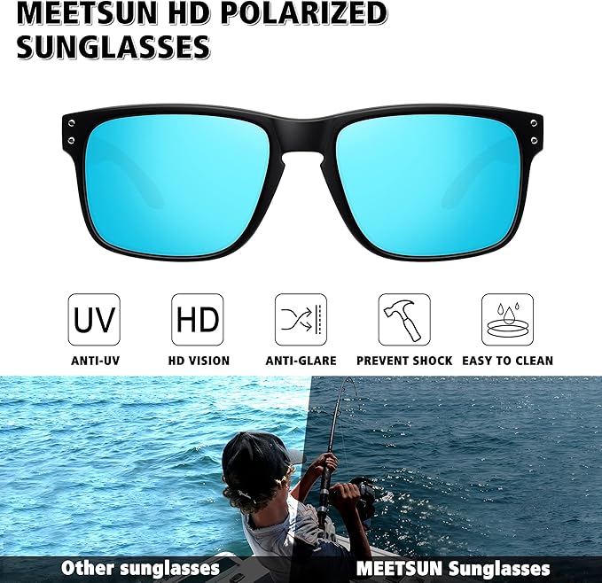 MEETSUN Polarized Sunglasses for Men Women Sports Driving Fishing Glasses UV400 Protection