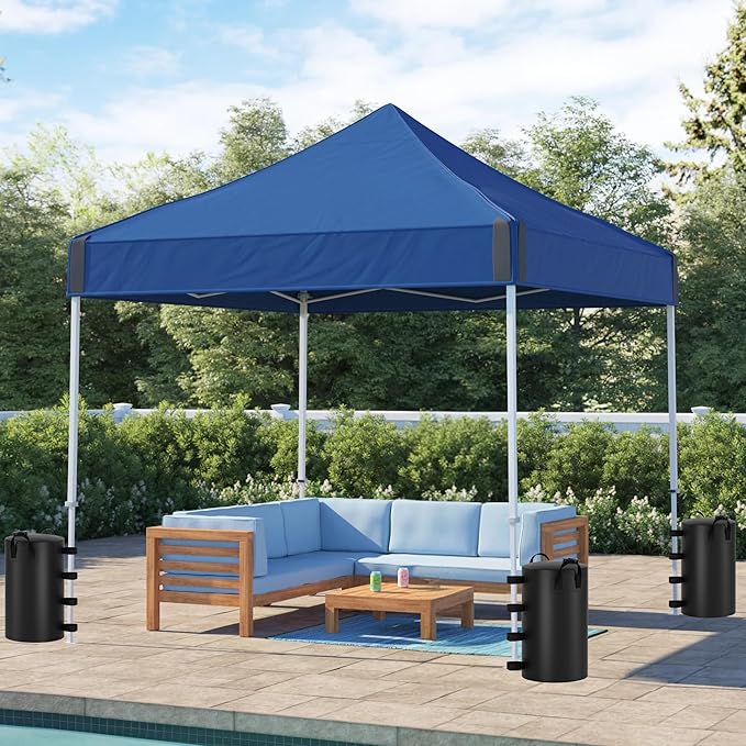 Canopy Water Weights Bag, 220 lb Canopy 4 Leg Weights Bag, Portable 25L Water Bag Windproof Fixed Water Tent Weights, for Outdoor Pop Up Tent, Canopies, Gazebo, Shelter, 4 Pack (25L Black)