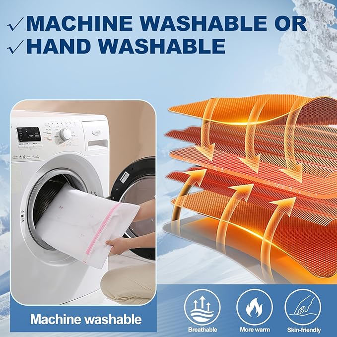 Heated Socks, Electric Heated Socks for Men Women, Electric Heated Foot Warmer, Rechargeable Heated Socks Work Up to 8 Hours, Washable Heating Socks with App Control for Winter Outdoor Skiing Hunting