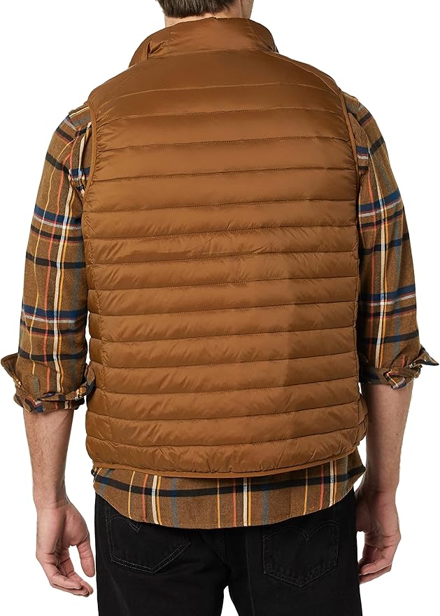 Amazon Essentials Mens Lightweight Water-Resistant Packable Puffer Vest