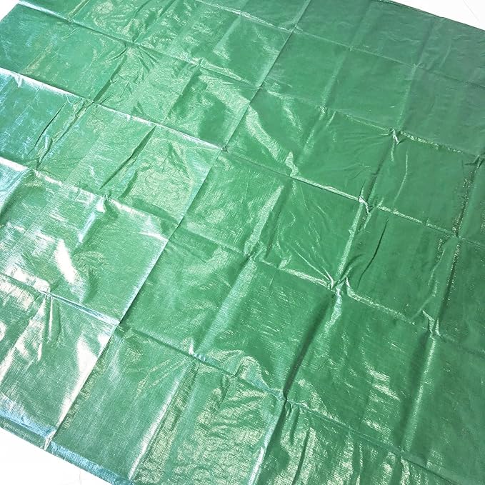 7x7 Ft Yard Garden Leaf Tarp W/ 4 Handles Waterproof Tarp for Sandbox Cover,Outdoor Tarpaulin,Lawn Debris,Landscape Pruning,Yard Leaf Hauler,Tent Footprint,Camping Tent Mat,Patio Table,Fire Pit Cover