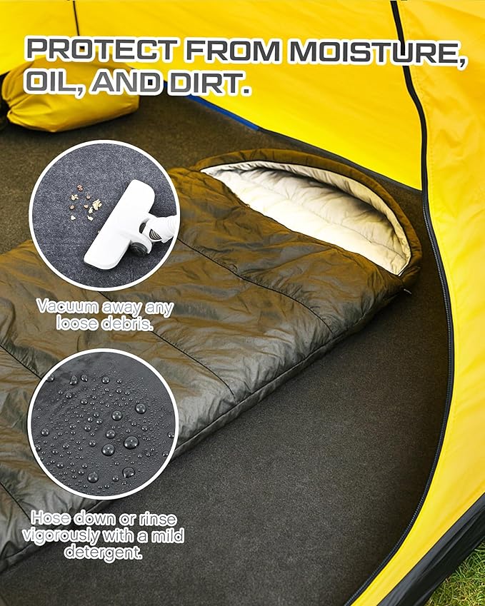 Tranqun 3 Pcs/ 6 Pcs Camping Sleeping Bags for Adult Bulk Waterproof Tent Carpet Mat Set Lightweight Cotton Liner Camping Gear Keep Warm Dry for Hiking Travel Outdoor