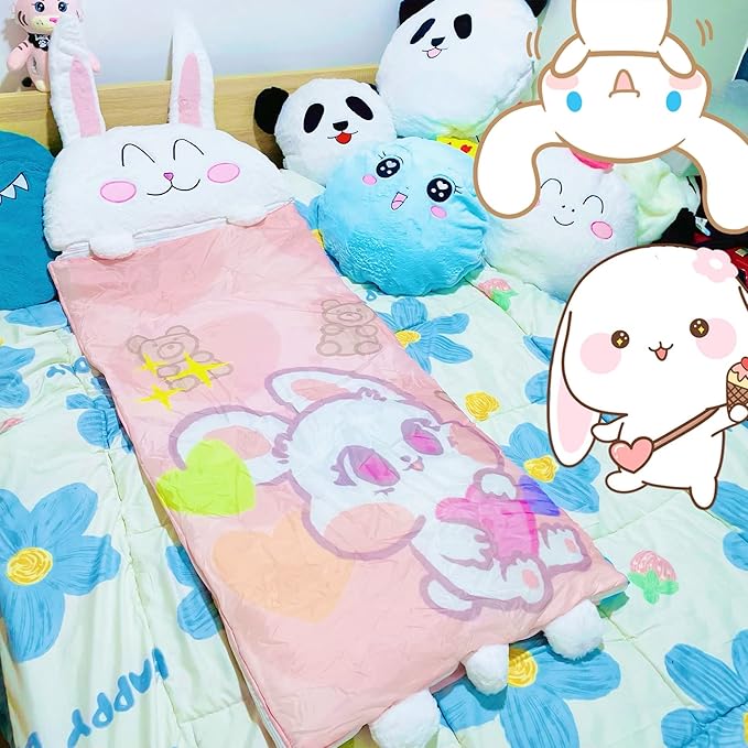 Sleeping Bag for Kids, Preschool Nap Mat, Toddler Sleeping Bag with Pillow for Daycare, Ages 3+, Large Size