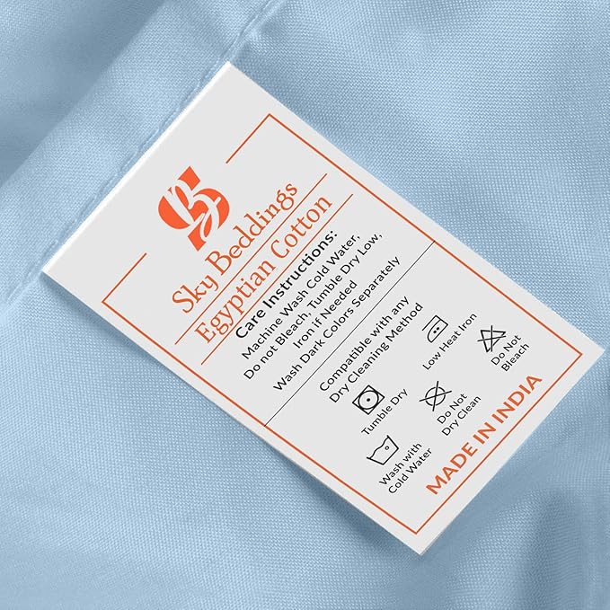 Cot Sheets 30" x 75" - 4 PCs Cot Sheet Set - 600TC 100% Cotton Sheet Set - Cot Size Fitted Sheets Perfect for Narrow Twin/Camp Bunk/Rvs Bunk/Guest Beds/Trifold Mattress, 4-8" Deep Pocket - Light Blue