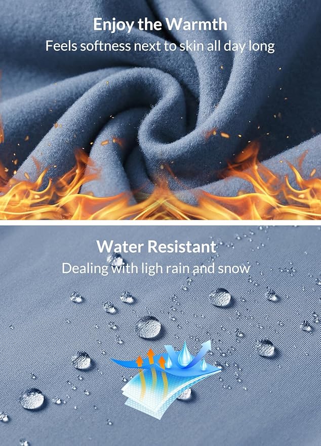 baleaf Women's Fleece Lined Pants Water-Resistant Sweatpants Winter Thermal Ski Hiking Running Joggers