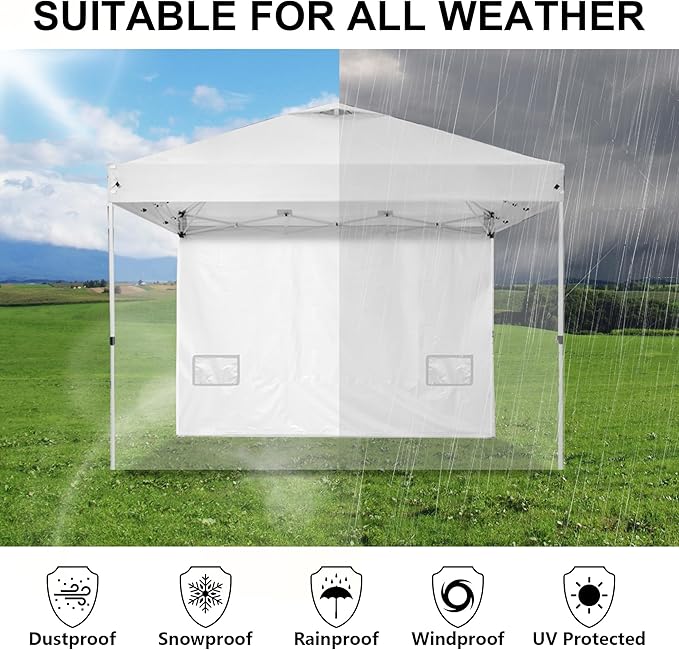 SANWAY Instant Canopy Tent Sunwall,10x10 Canopy Sidewalls with Silver Coating (Blue, 10'x10')
